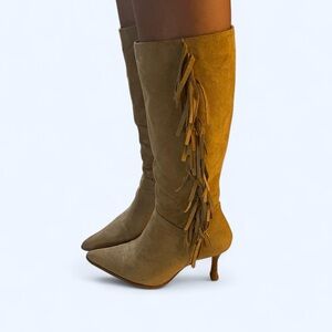 Fringe Tan pointy Women's Boots